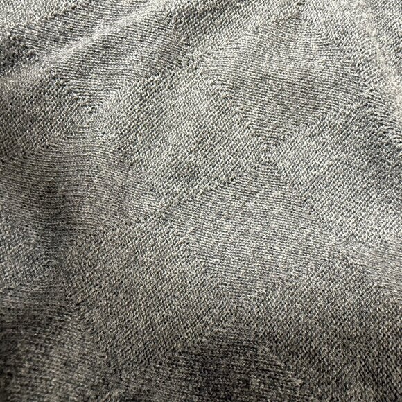 Lyle & Scott Scotland Dk Charcoal Argyle V-Neck Sweater Sz XL 100% Combed Cotton - Picture 4 of 6